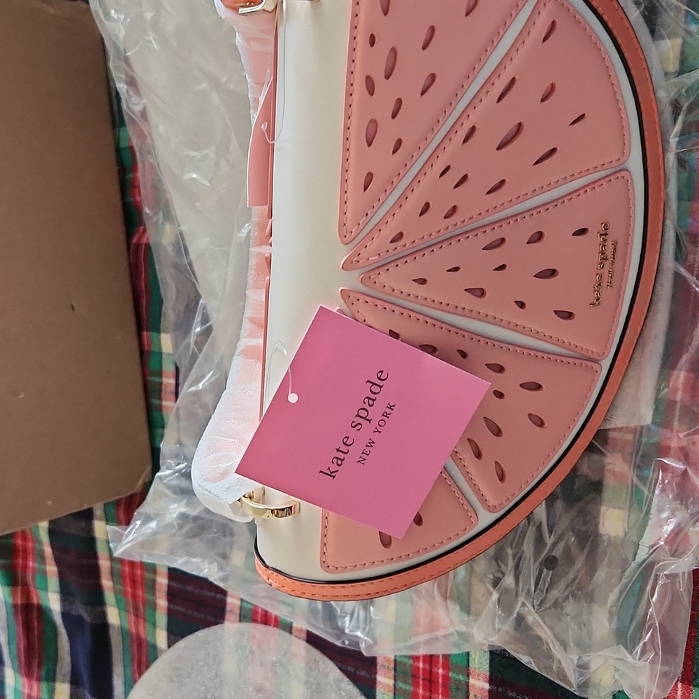 Kate Spade Pink Squeeze Wicker Leather 3d Grapefruit Crossbody Bag NWT - Picture 5 of 5